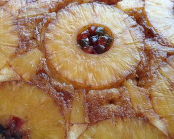 How To Serving Recipe Pineapple Upside down cake Delicious Nutritious