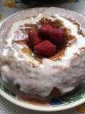 Torta de yogur y fresas