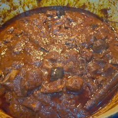 A picture of Old fashioned Meaty Eggplant stew.