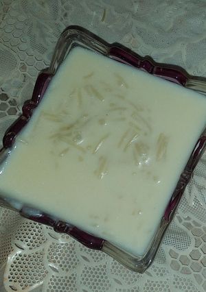صورة لوصفة شعرية باللبن 🍚🥛