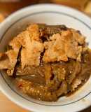 魚香茄子豬排蓋飯