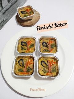 Foto resep 344.Perkedel bakar khas Depok (topping bunga Telang)
