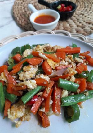 Foto resep Urak-arik telur sayur