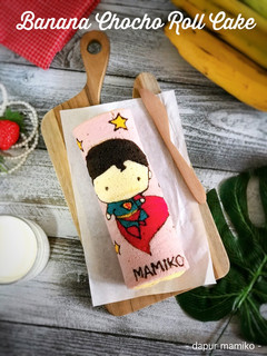 Foto resep Banana Chocho Roll Cake Kukus
