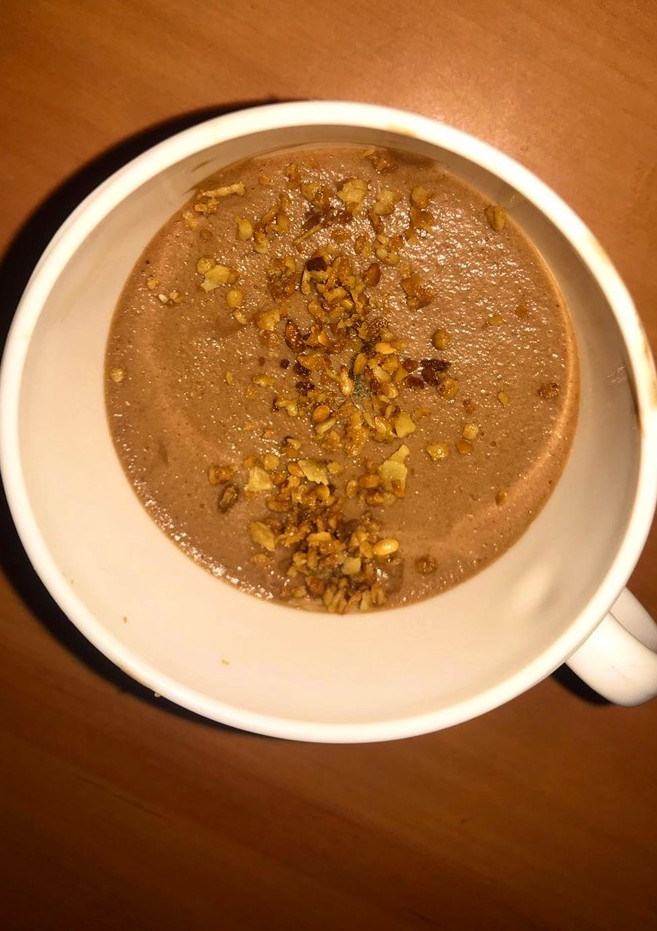 Una foto de Mousse vegana de chocolate