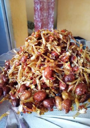 Foto resep Teri main bola "sambal teri kacang" simpel