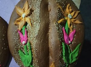 Una foto de Pan de muerto tradicional de Villa de Zaachila