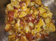 A picture of bacon cheesy potatoes