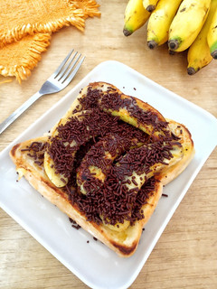 Foto resep French toast banana caramel