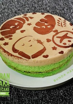 Foto resep Pandan Melaka Cheesecake Tanpa Terigu Part 1