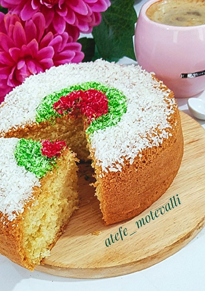 عکسی از دستور کیک تابه ای زعفرانی