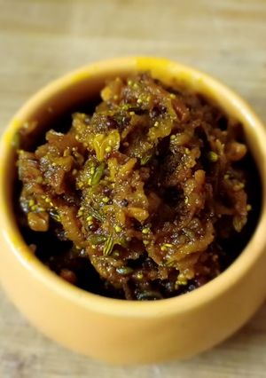 A picture of Marvadi Turmeric pickle.