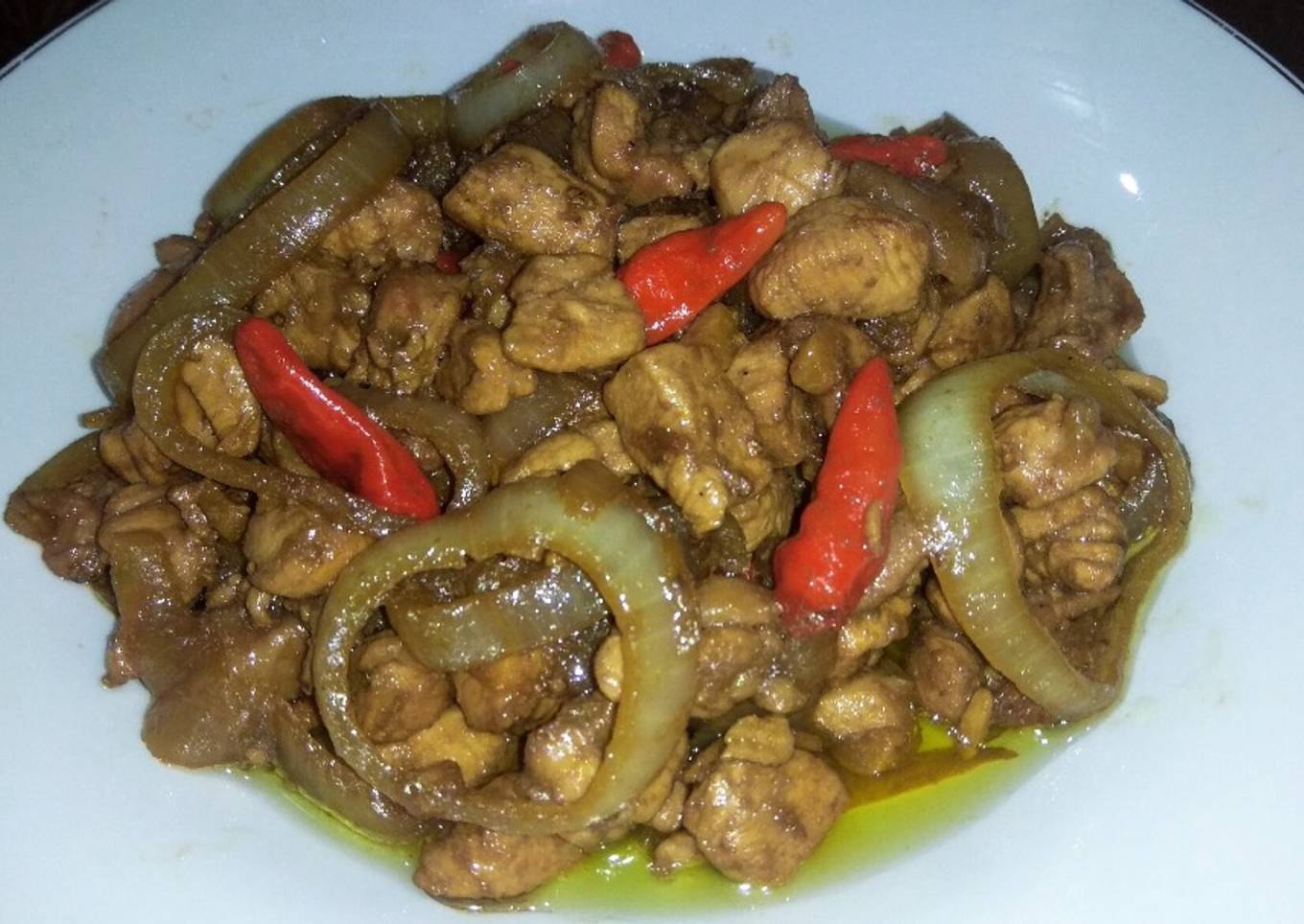 Ayam Lada Hitam Enak Simpel