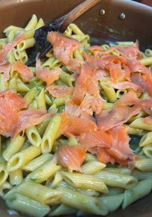 Foto di Maccheroni con Crema di Asparagi e Salmone Affumicato