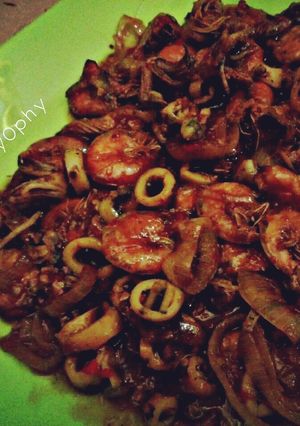 Foto resep Udang Cumi Saus Padang