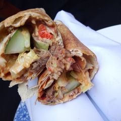 A picture of Beef shawarma.