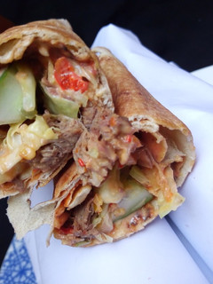 A picture of Beef shawarma.