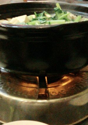 Hình của món Lẫu nấm chay.