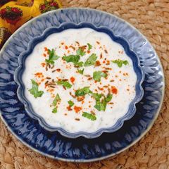 A picture of Navratri Special Cucumber Raita.