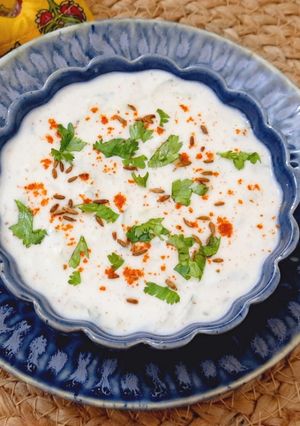 A picture of Navratri Special Cucumber Raita.
