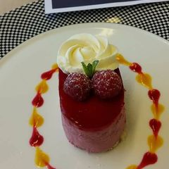 A picture of Raspberry bavarois.