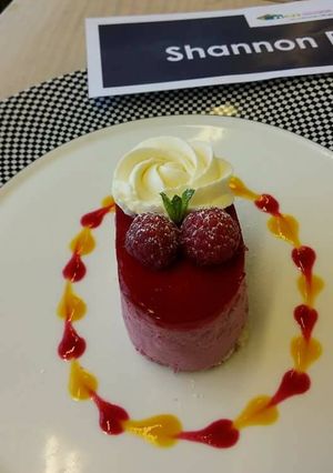 A picture of Raspberry bavarois.