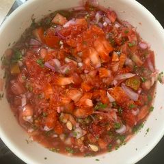 Strawberry Tomato Salsa A picture of Strawberry Tomato Salsa.