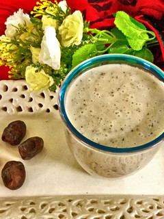 A picture of Banana & dates shake.