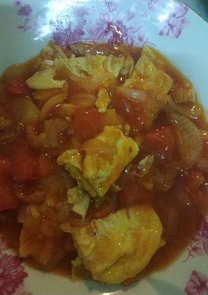 Foto resep Telur tomat (asam manis)