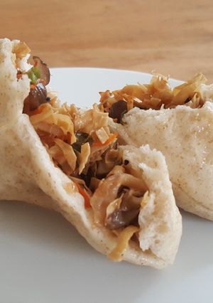 豆皮蕈菇菜包 的食譜成品照片