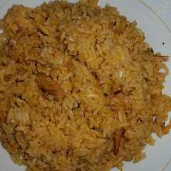 A picture of Locrio de saldinas con coco.
