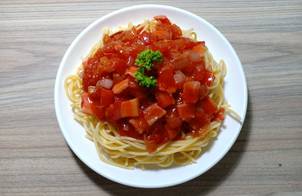 Tomato Bacon Spaghetti