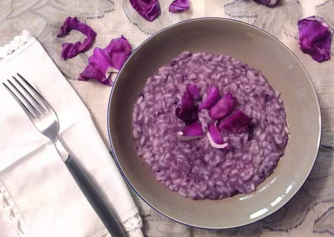 Guida passo passo a Preparare Veloce Risotto con il cavolo cappuccio viola