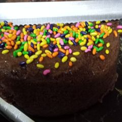A picture of Microwave eggless chocolate cake.