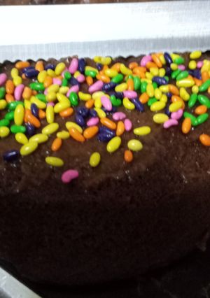A picture of Microwave eggless chocolate cake.