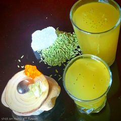 A picture of Saunf (Fennel seeds) sharbat.
