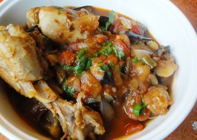 Chicken, Aubergine and Tomato Tagine