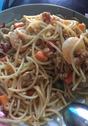 Foto resep Spagetti saus mix (bolognese-carbonara)