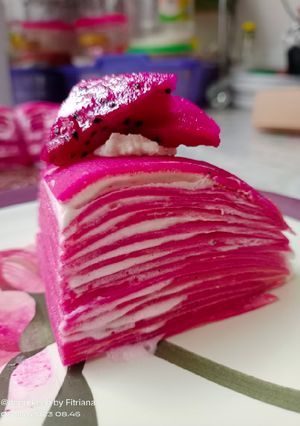 Foto resep Mille crepe buah Naga
