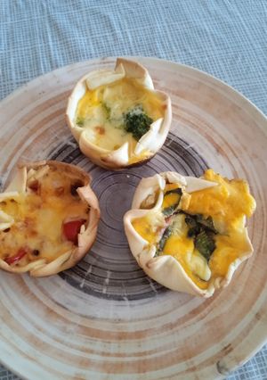 Una foto de Tarteletas express de verduras y queso