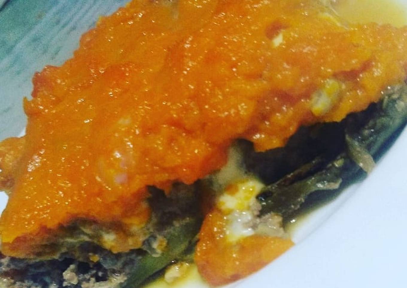 Pastel de carne con calabaza y berenjena