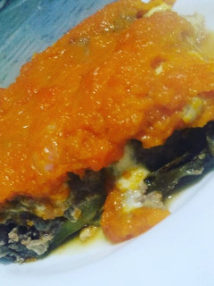 Una foto de Pastel de carne con calabaza y berenjena