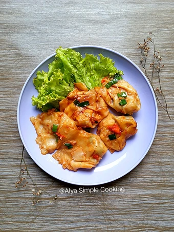 Langkah Gampang Membikin Resep  Pangsit Goreng Simple (kulit pangsit instant) yang Enak Banget, Lezat Sekali