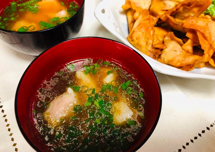 Dinner Ideas Wantan soup and Fried Wantan