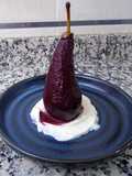Peras al vino tinto