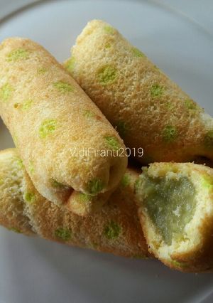 Foto resep Green Tea Roll Cake Mini (Ekonomis - Chocolatos Green Tea)