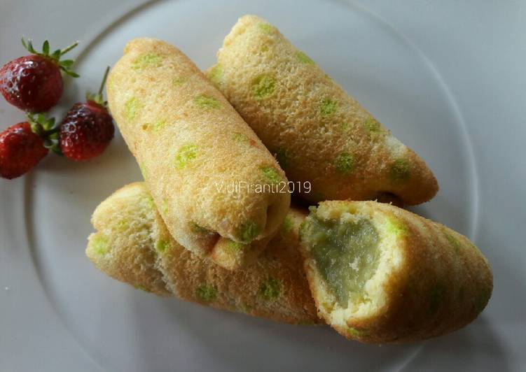Bumbu mengolah Green Tea Roll Cake Mini (Ekonomis - Chocolatos Green Tea) Anti Gagal