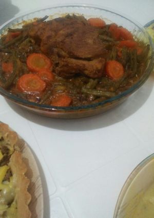 صورة لوصفة لوبيا ماشطو (خضراء) في الفرن