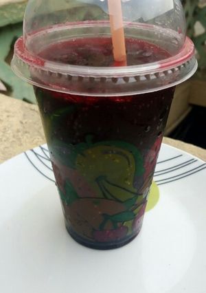 A picture of Two ingredients carbonated zobo drink.