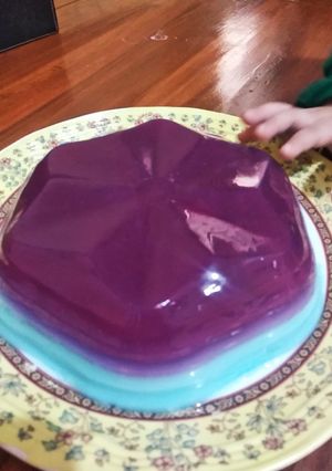 Foto resep Puding anggur + blue vanilla